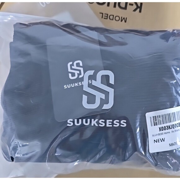 SUUKSESS Women Long Sleeve Ribbed Bodysuit Front Workout One Piece Large - Picture 5 of 7